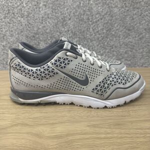 Nike Golf Shoes Men's Size 8.5 Gray Air Rate Tour Gray Mesh Lace Up 379200-001